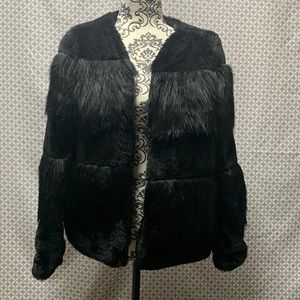 Vero Moda Womens Black Furry Fur Party Date Night Selena Gomez Style Jacket Coat